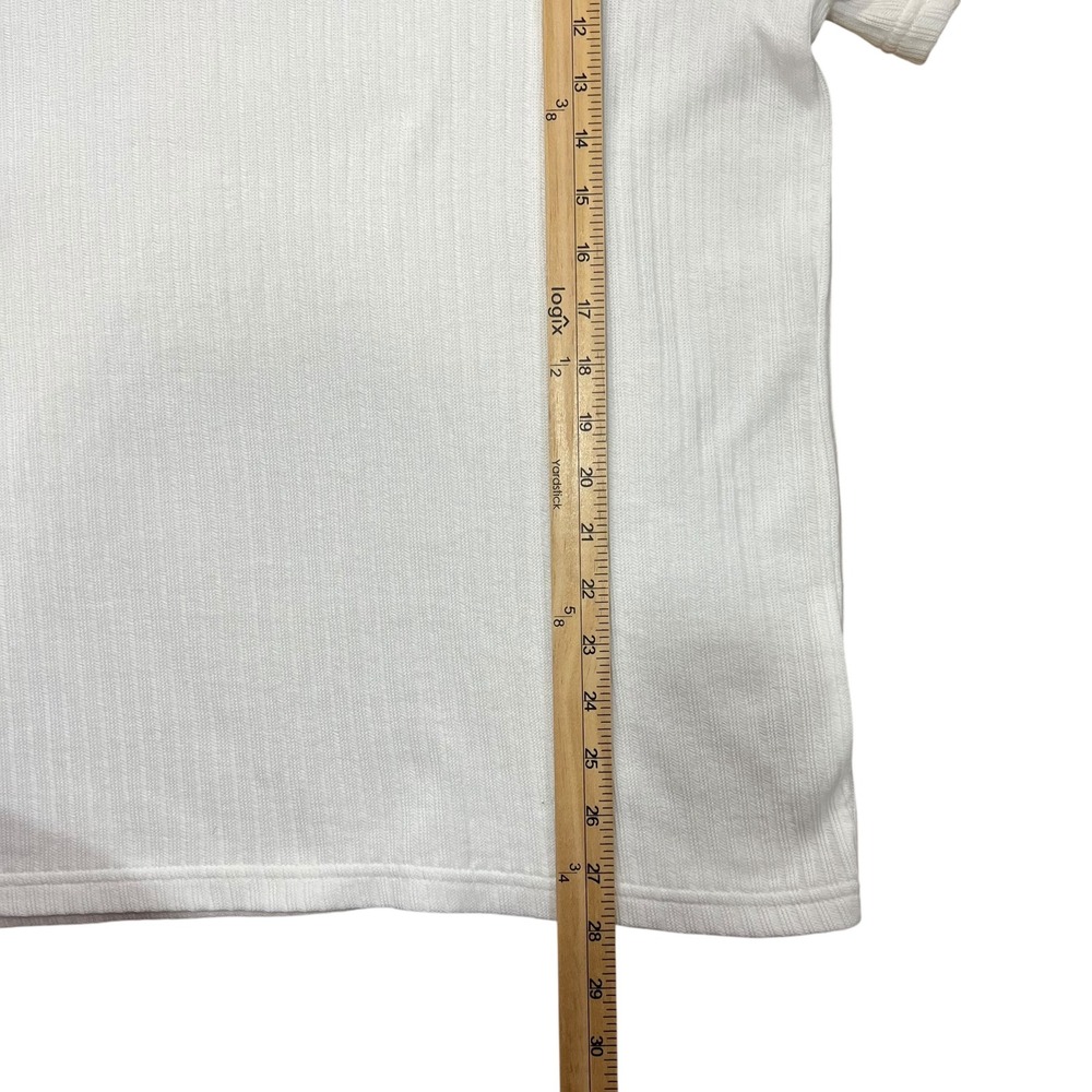NWT Goodfellow Co Mens Textured Polo Shirt White Short Sleeve Casual Large A4 - Picture 4 of 4